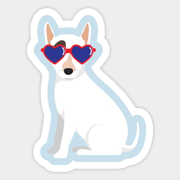 Cool Bull Terrier Sticker by artsyafstore